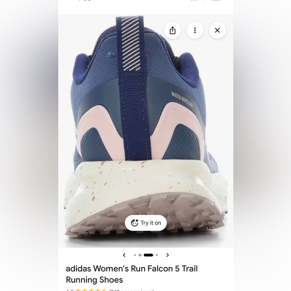 NIB NWT ADIDAS WOMENS RUNFALCON 5.0 TRAILRUNNING CLOUDFOAM WATER REPELLENT SZ8.5 - Picture 6 of 14